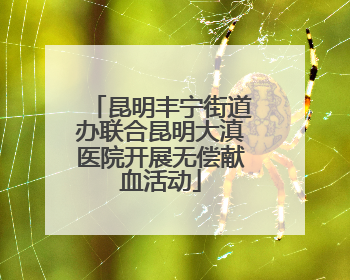 昆明丰宁街道办联合昆明大滇医院开展无偿献血活动