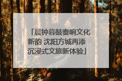 晨钟暮鼓奏响文化新韵 沈阳方城再添沉浸式文旅新体验