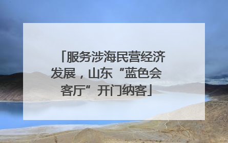服务涉海民营经济发展，山东“蓝色会客厅”开门纳客
