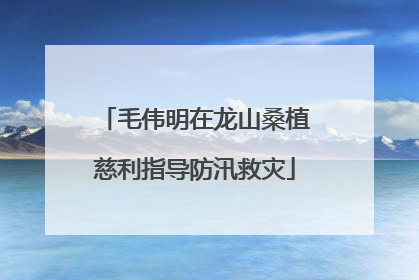 毛伟明在龙山桑植慈利指导防汛救灾