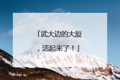 武大边的大厦，活起来了！