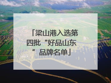 梁山港入选第四批“好品山东”品牌名单