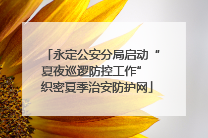 永定公安分局启动“夏夜巡逻防控工作” 织密夏季治安防护网