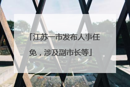 江苏一市发布人事任免，涉及副市长等