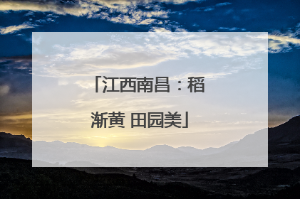 江西南昌：稻渐黄 田园美