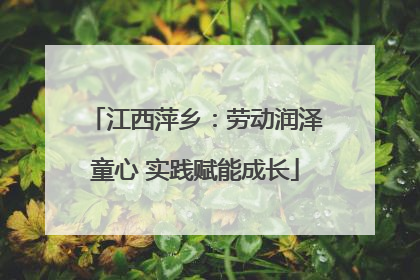 江西萍乡：劳动润泽童心 实践赋能成长