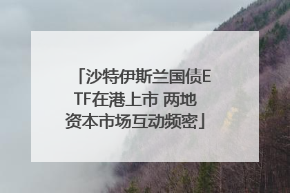 沙特伊斯兰国债ETF在港上市 两地资本市场互动频密