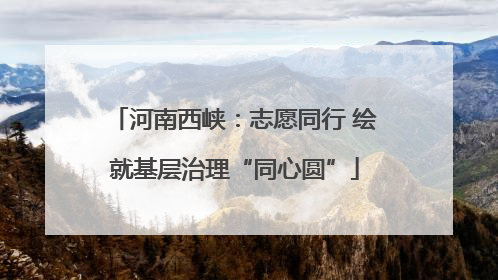 河南西峡：志愿同行 绘就基层治理“同心圆”