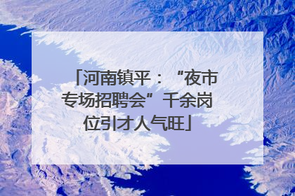 河南镇平：“夜市专场招聘会”千余岗位引才人气旺