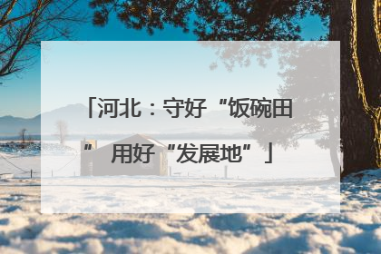 河北：守好“饭碗田” 用好“发展地”