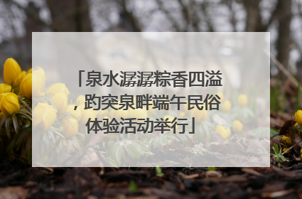 泉水潺潺粽香四溢，趵突泉畔端午民俗体验活动举行