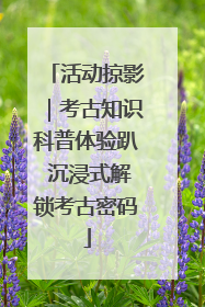活动掠影｜考古知识科普体验趴 沉浸式解锁考古密码