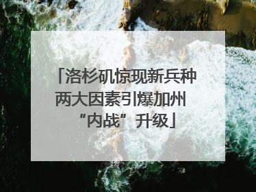 洛杉矶惊现新兵种 两大因素引爆加州“内战”升级