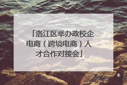 洛江区举办政校企电商（跨境电商）人才合作对接会