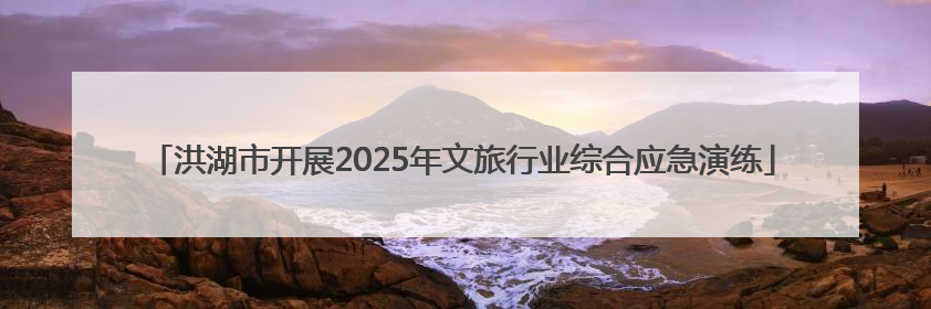 洪湖市开展2025年文旅行业综合应急演练