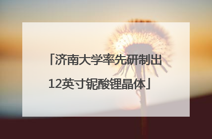 济南大学率先研制出12英寸铌酸锂晶体