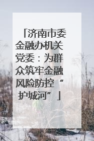 济南市委金融办机关党委：为群众筑牢金融风险防控“护城河”
