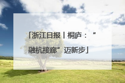 浙江日报丨桐庐：“融杭接廊”迈新步
