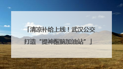 清凉补给上线！武汉公交打造“提神醒脑加油站”