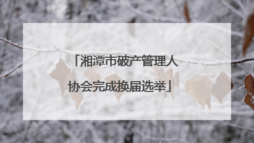 湘潭市破产管理人协会完成换届选举