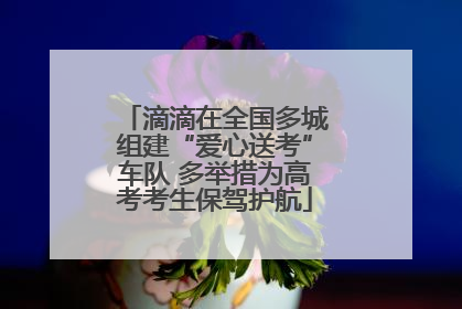 滴滴在全国多城组建“爱心送考”车队 多举措为高考考生保驾护航