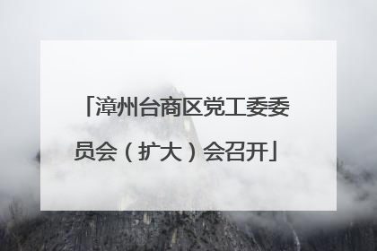 漳州台商区党工委委员会（扩大）会召开