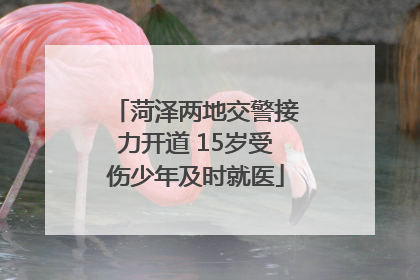 菏泽两地交警接力开道 15岁受伤少年及时就医