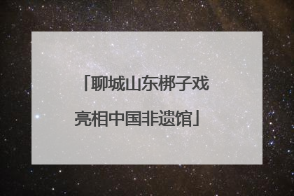 聊城山东梆子戏亮相中国非遗馆