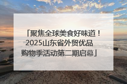 聚焦全球美食好味道！2025山东省外贸优品购物季活动第二期启幕