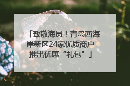 致敬海员！青岛西海岸新区24家优质商户推出优惠“礼包”