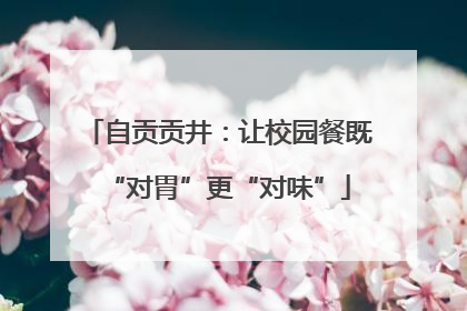 自贡贡井：让校园餐既“对胃”更“对味”