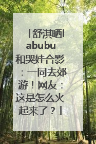 舒淇晒labubu和哭娃合影：一同去郊游！网友：这是怎么火起来了？