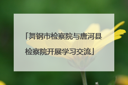 舞钢市检察院与唐河县检察院开展学习交流