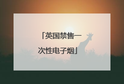 英国禁售一次性电子烟