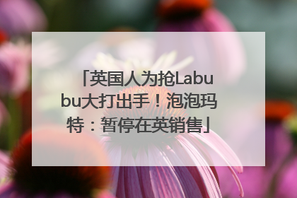 英国人为抢Labubu大打出手！泡泡玛特：暂停在英销售