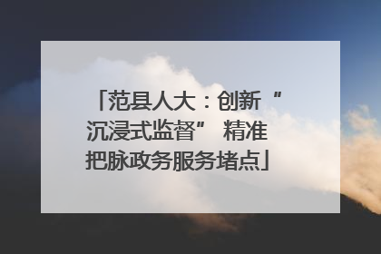 范县人大：创新“沉浸式监督” 精准把脉政务服务堵点