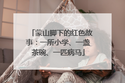 蒙山脚下的红色故事：一所小学、一盏茶碗、一匹病马