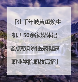 让千年岐黄重焕生机！50余家媒体记者点赞郑州医药健康职业学院职教高招