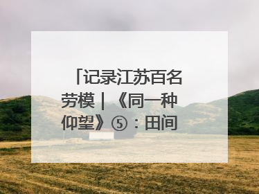 记录江苏百名劳模｜《同一种仰望》⑤：田间车间都是希望