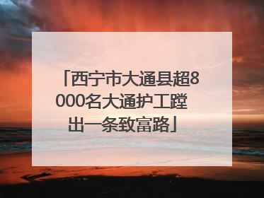 西宁市大通县超8000名大通护工蹚出一条致富路