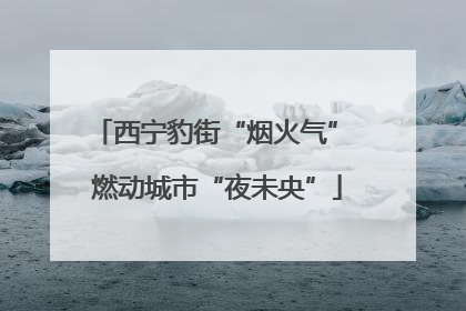 西宁豹街“烟火气” 燃动城市“夜未央”