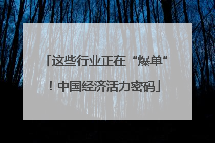 这些行业正在“爆单”！中国经济活力密码