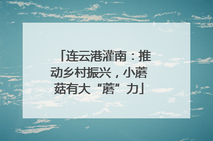 连云港灌南：推动乡村振兴，小蘑菇有大“蘑”力
