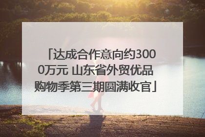 达成合作意向约3000万元 山东省外贸优品购物季第三期圆满收官