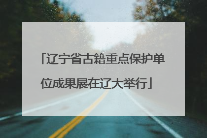 辽宁省古籍重点保护单位成果展在辽大举行