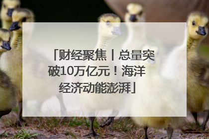 财经聚焦丨总量突破10万亿元！海洋经济动能澎湃