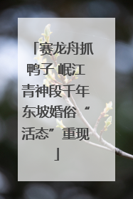 赛龙舟抓鸭子 岷江青神段千年东坡婚俗“活态”重现