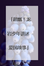 超燃！龙岩少年讲述爱国故事