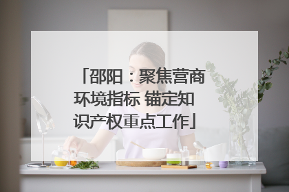 邵阳：聚焦营商环境指标 锚定知识产权重点工作