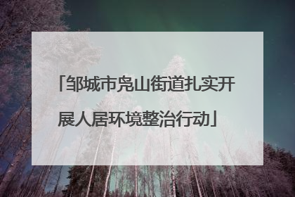 邹城市凫山街道扎实开展人居环境整治行动